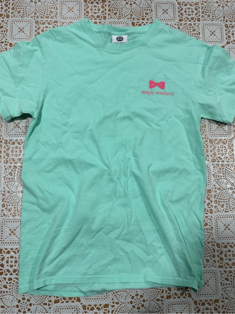 Simply Southern Mint Green Graphic Tee Small Southern Part of Heaven Shirt